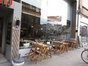 terrace in front at De KleinKeuken in Kortrijk