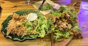 Cocomari and cauliflower for shared starters  at Elixiba in Maroochydore