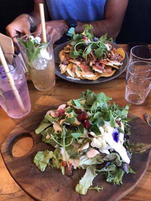 The nachos and raw enchiladas  at Elixiba in Maroochydore
