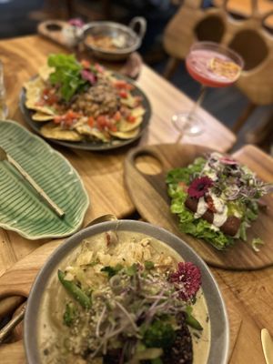 Curry, enchiladas and nachos   at Elixiba in Maroochydore