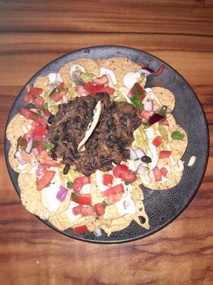 Nachos dish with black beans at Elixiba in Maroochydore