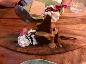 chocolate buckwheat dessert, delicious! at Elixiba in Maroochydore