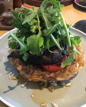 Hash brown breakfast at Pels Supershop in Tibubeneng