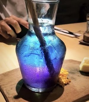 Purple rain at Pels Supershop in Tibubeneng