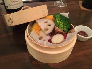 Appetizer/Vegetables steamed at Kiboko in Tokyo