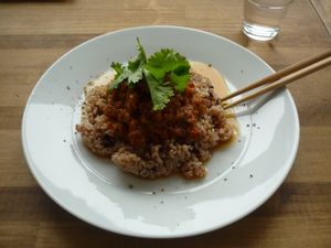 Rice dish at Kiboko in Tokyo