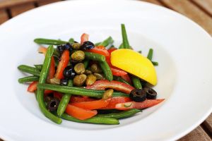 Green Beans Black Oliver and Caper Salad at Crunch Kantine in Berlin