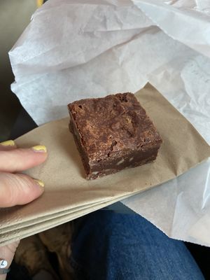 vegan brownie  at Tibits in Luzern