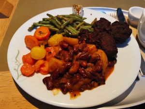 Self service plate at Tibits in Luzern