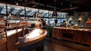 Inside of the local at Tibits in Luzern