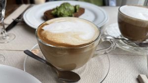 Cappuccino with almond milk   at Ecru in Rome