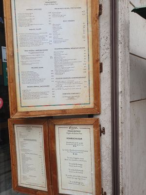 Menu at Ecru in Rome