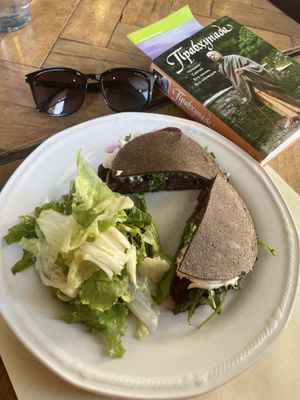 Raw vegan kimchi sandwich   at Ecru in Rome