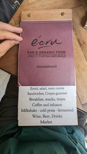 Menue 01 at Ecru in Rome