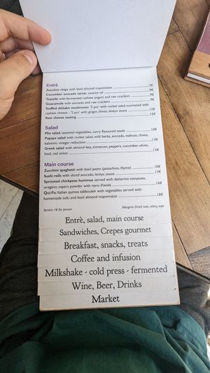 Menue 02 at Ecru in Rome