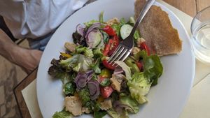 Greek salad at Ecru in Rome