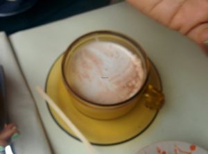 almond hot chocolate at Ecru in Rome