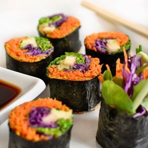 Veggie sushi at Ecru in Rome