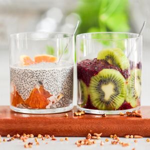 Chia puddings at Ecru in Rome