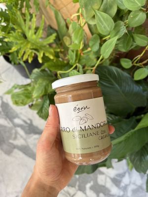 Carob almond butter with pretty label 😍  at Ecru in Rome