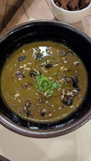 Lentil soup at Ecru in Rome