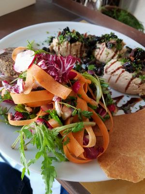 Lentil burger at Ecru in Rome