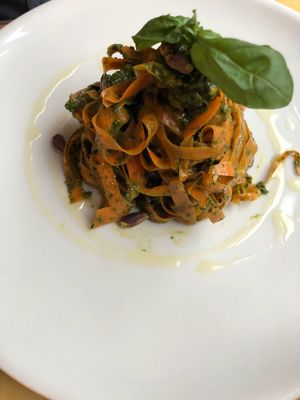 Carrot nudles at Ecru in Rome