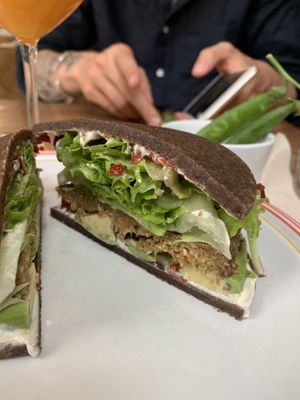 The burger was really good!  at Ecru in Rome