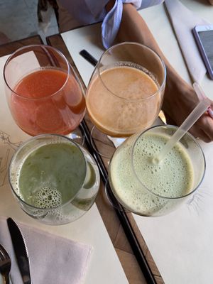 Light green juice was SO. GOOD.  at Ecru in Rome