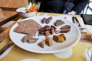 Homemade cheese platter at Ecru in Rome