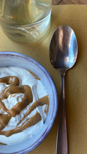 cashew yogurt + peanut butter at Ecru in Rome