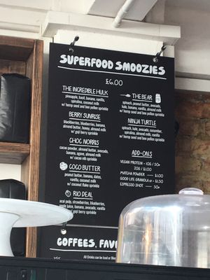 Great smoozies, lots of options! at The Good Life Eatery in South West London