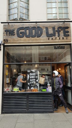Outside at The Good Life Eatery in South West London