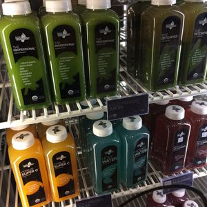 juices in cooler at Juice Generation - FiDi in New York City