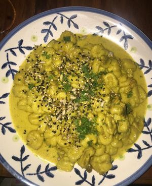 Breadfruit gnocchi  at Madre Tierra in Puerto Viejo De Talamanca