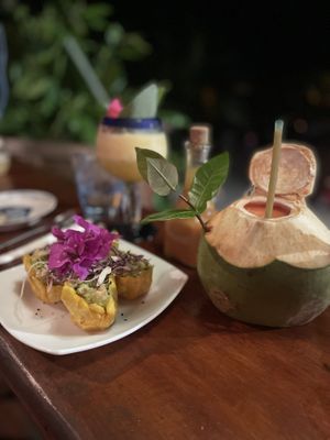 Patacones con Guacamole   at Madre Tierra in Puerto Viejo De Talamanca