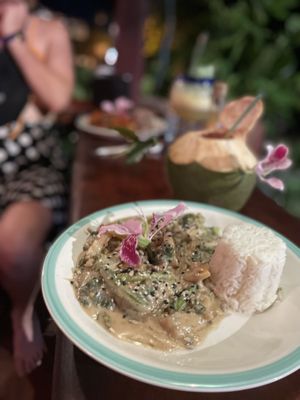 Vegan Curry Coco con Mani   at Madre Tierra in Puerto Viejo De Talamanca