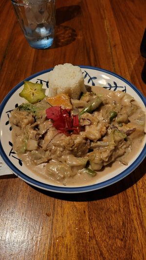 Curry with Peanut Sauce at Madre Tierra in Puerto Viejo De Talamanca