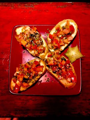 best tomato bruschetta  at Madre Tierra in Puerto Viejo De Talamanca