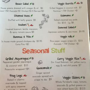 menu at Nokturne in Houston