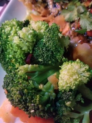 Broccoli at Veganic Thai Cafe in San Diego