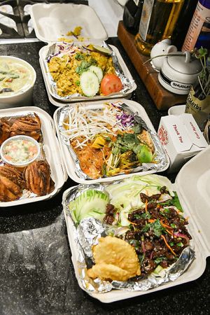 Contactless Take Out at Veganic Thai Cafe in San Diego