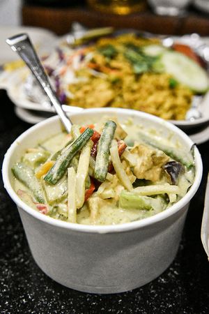 Green Curry at Veganic Thai Cafe in San Diego