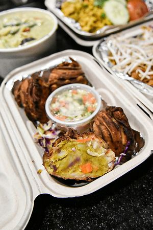 Samosas at Veganic Thai Cafe in San Diego