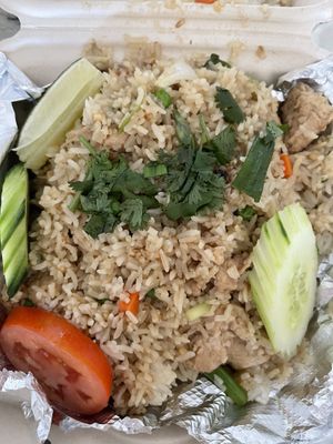 thai style fried rice  at Veganic Thai Cafe in San Diego