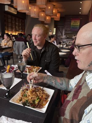 Red face = 8 out of 10 on the Thai Hot scale #Veganuary at Veganic Thai Cafe in San Diego