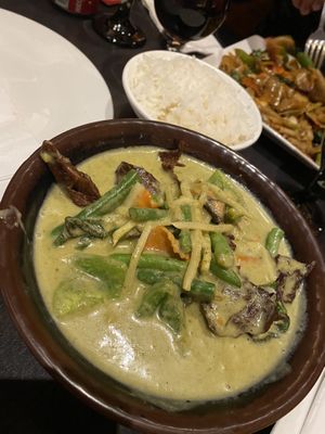 Thai green duck  at Veganic Thai Cafe in San Diego