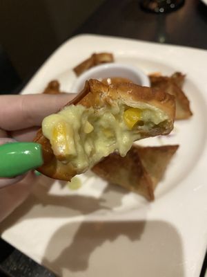 Inside wontons  at Veganic Thai Cafe in San Diego