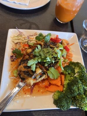 3 Flavors fish  at Veganic Thai Cafe in San Diego