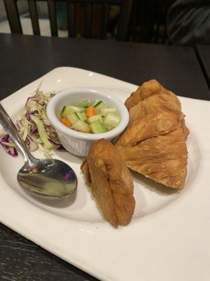 thai samosa  at Veganic Thai Cafe in San Diego